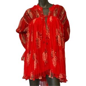 NWT Free People Red High Low Top